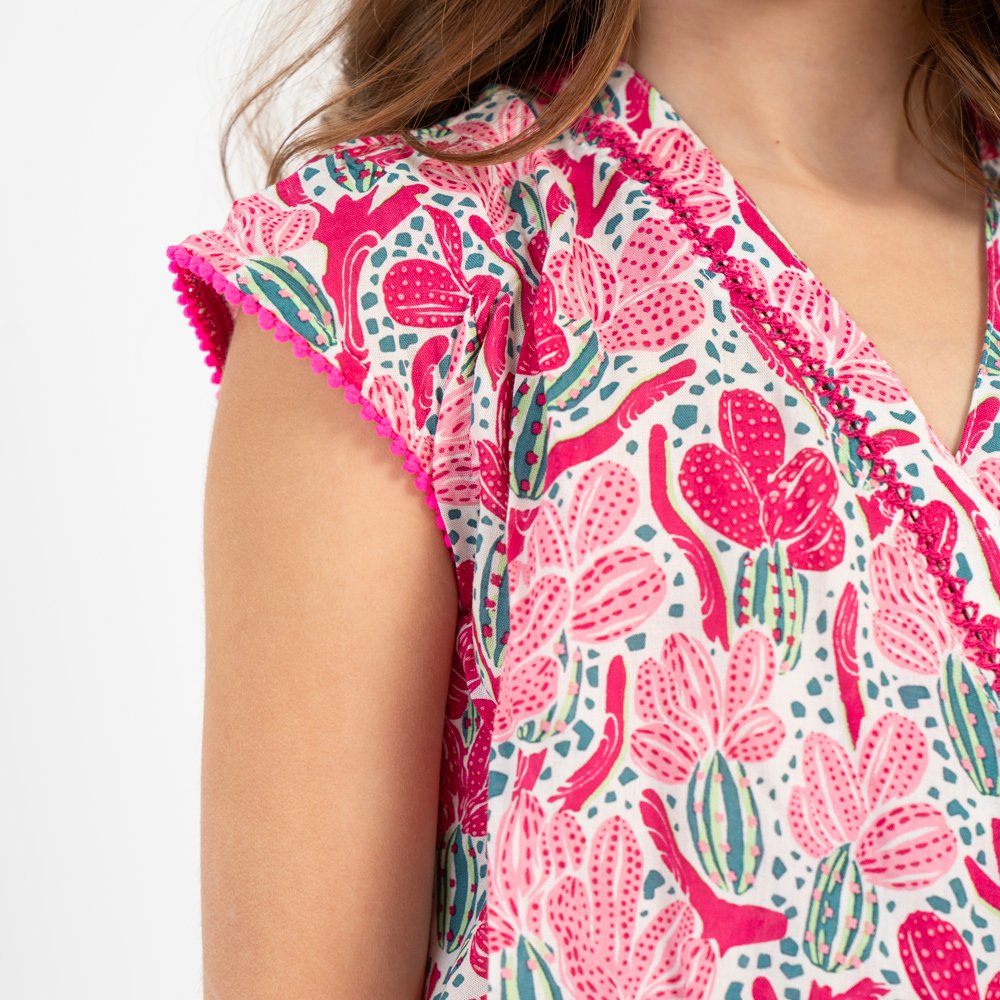 Short Jumpsuit Anaik V Kids Pink-Pink-3