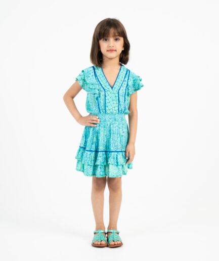Mini Dress Camila V Kids Aqua Sea Water