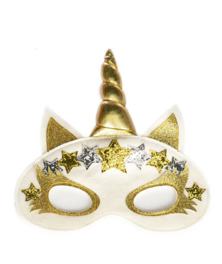 Face Mask Unicorn Gold