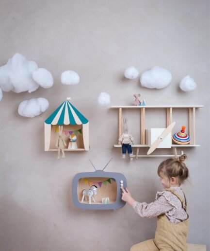 Biplane shelf „Dashy” - White