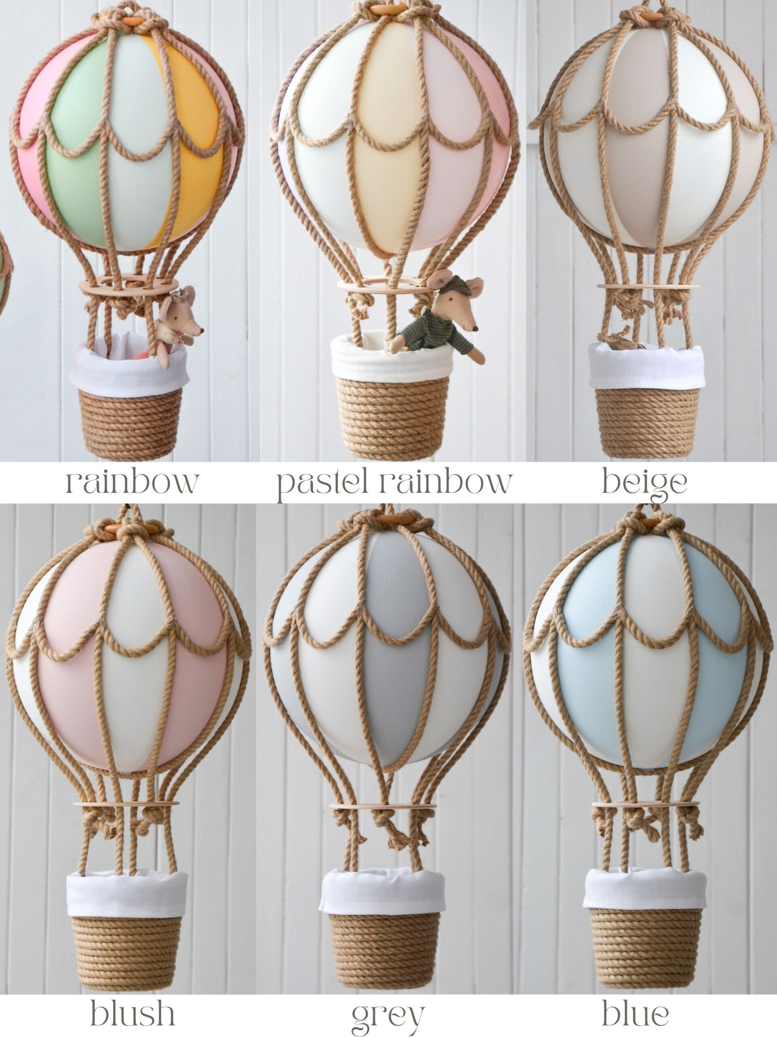 Hot Air Balloon Hanging (Size S)-Multicolor-4