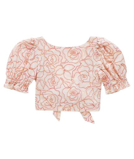 Blouse Open Back Embroidered Azalea
