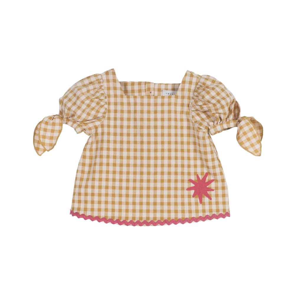 Blouse seersucker skin & caramel