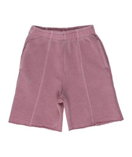 Shorts in Cotton & Modal Blend Washed Sangria