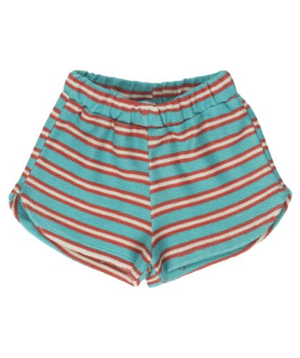 Shorts In Towel Stripes Turquoise