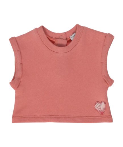 T-Shirt In Modal Blend Coral