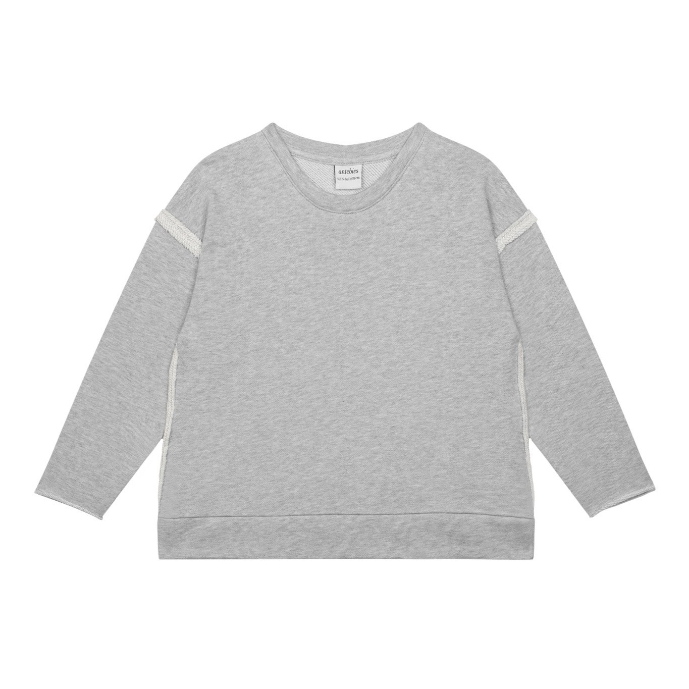Grey Contrast Detailed Sweatshirt-Grey-001B_PJ_28298_2
