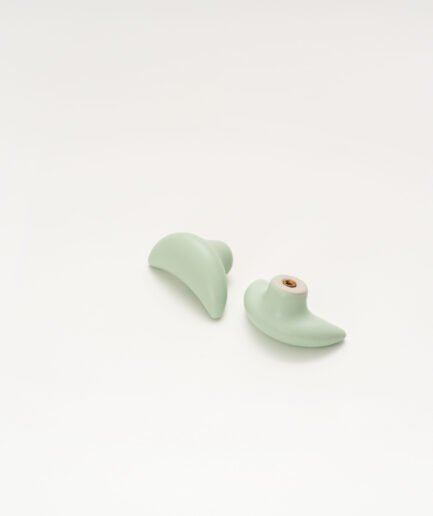 Modern Ceramic Green- Moon Drawer Handle, Cartoon Style