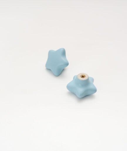 Modern Ceramic Blue- Star Drawer Handle, Cartoon Style