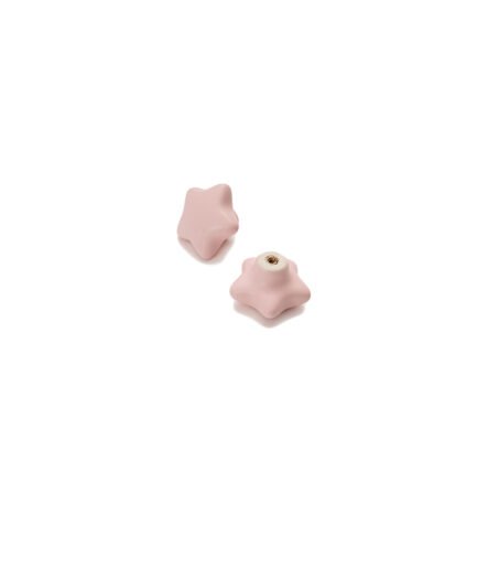 Modern Ceramic Pink- Star Drawer Handle, Cartoon Style