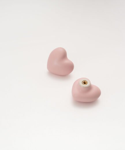 Modern Ceramic Pink- Heart Drawer Handle, Cartoon Style