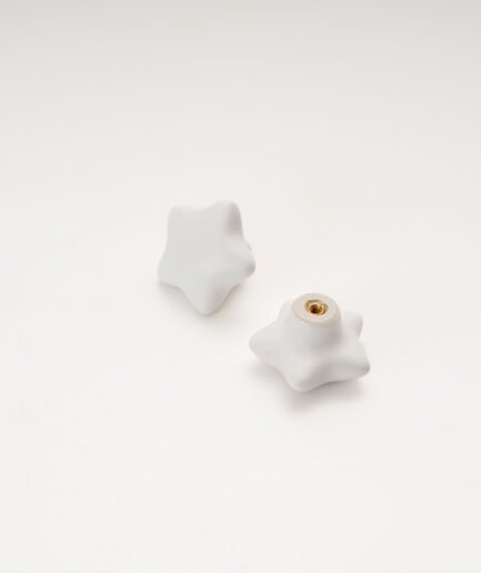 Modern Ceramic White- Star Drawer Handle, Cartoon Style