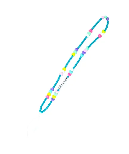 Blue heart phone charm