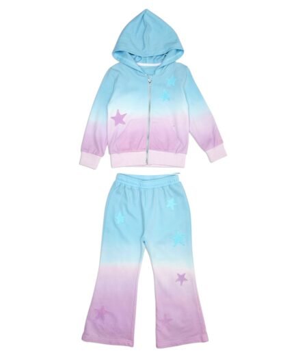 Brynn Ombre Stars Zip Up Hoodie And Sweatpants Set