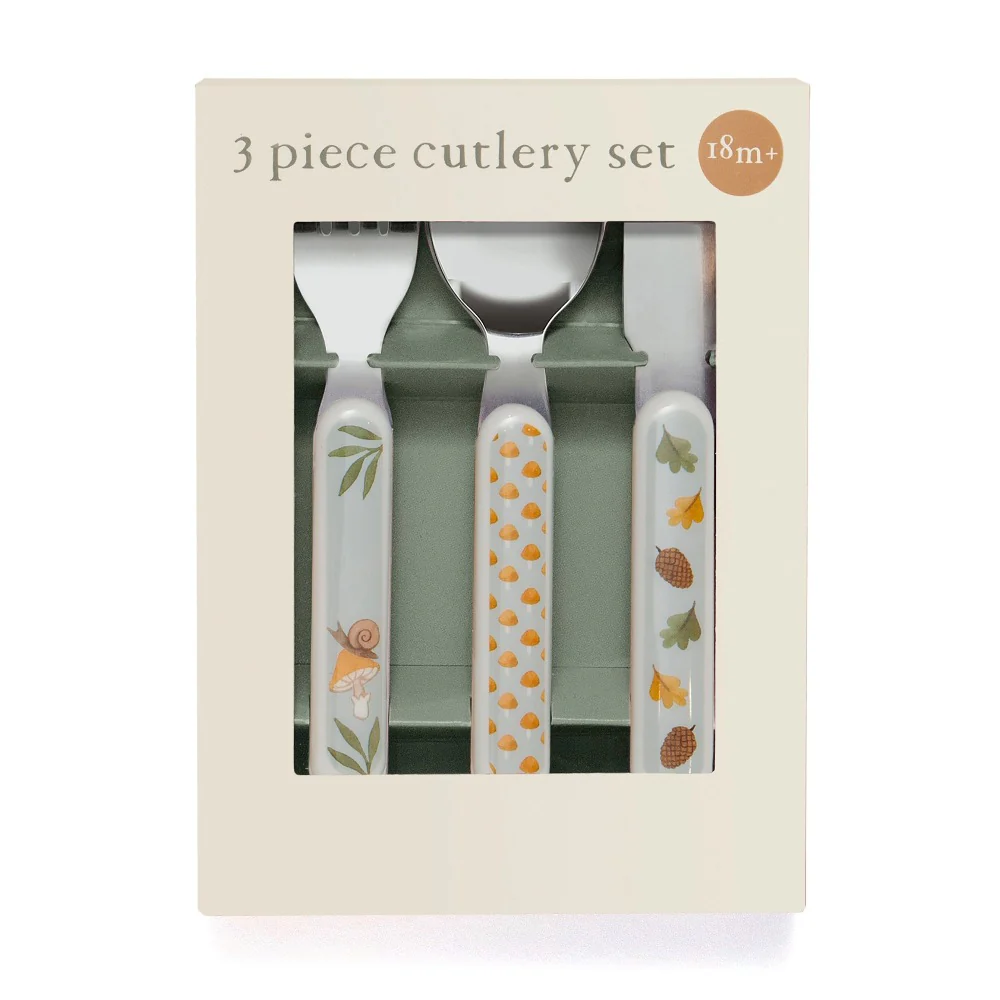 Cutlery set animal craddle dove blue-Blue-1