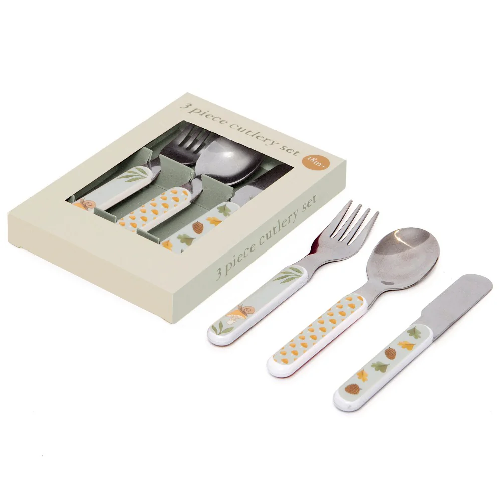 Cutlery set animal craddle dove blue-Blue-2