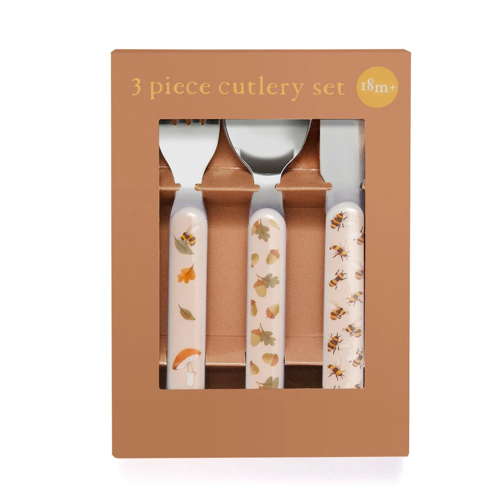Cutlery set bear sage -Beige-1