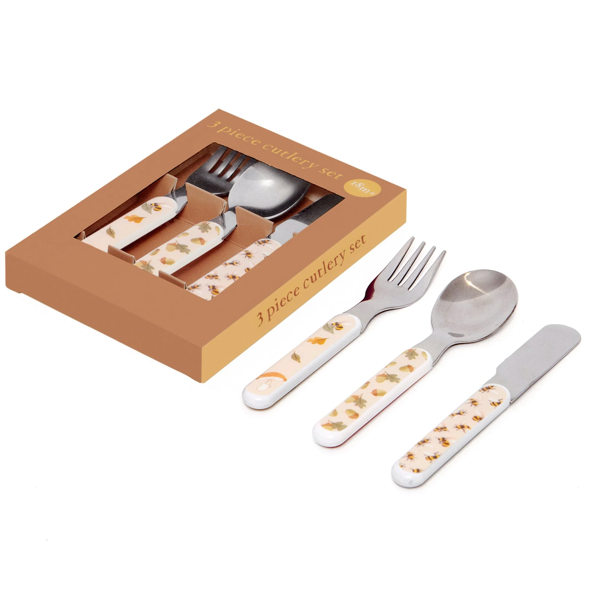 Cutlery set bear sage -Beige-2