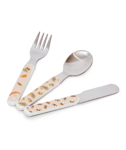 Cutlery set animal craddle - Beige