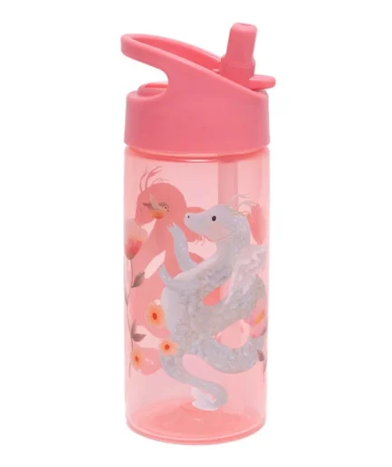 Drinking bottle fairytale dragon peony pink