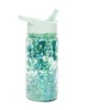 Drinking bottle glitter green lily-Green-2