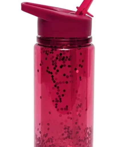 Drinking bottle glitter - Red