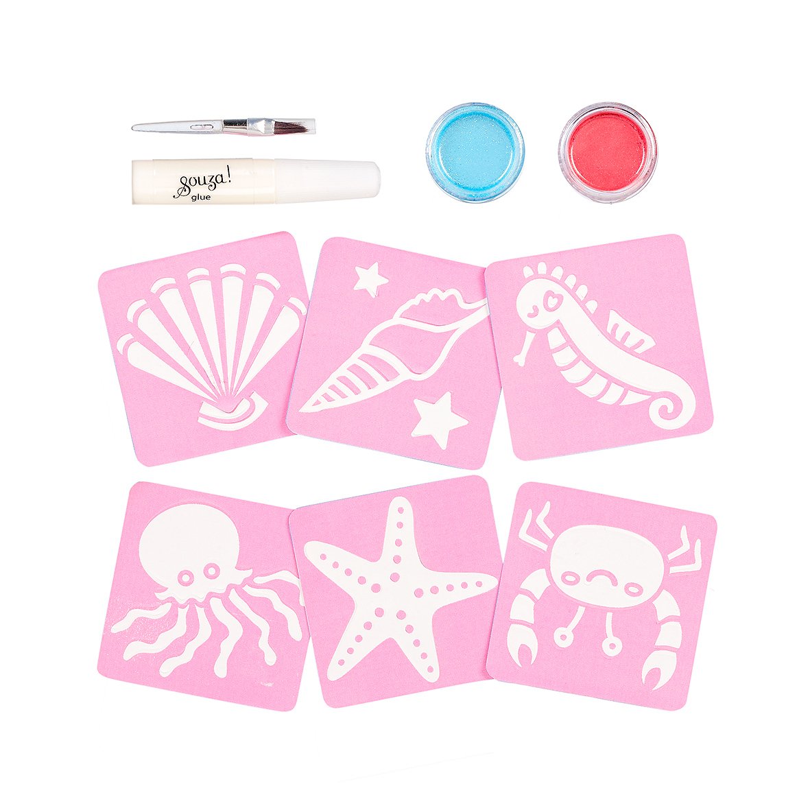 Glitter tattoo set Mermaid-Multicolor