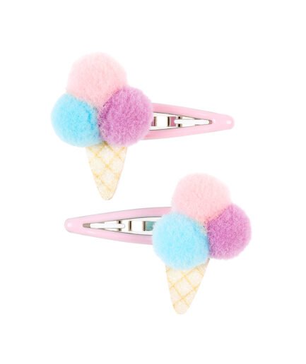 Hair clips ice cream purple (2 pcs/card, 1 card)