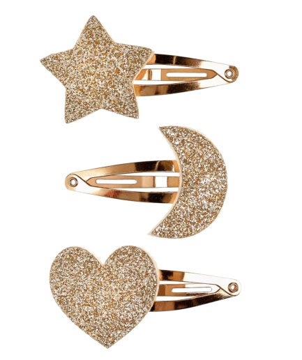 Hair clips penelope star-moon-heart
