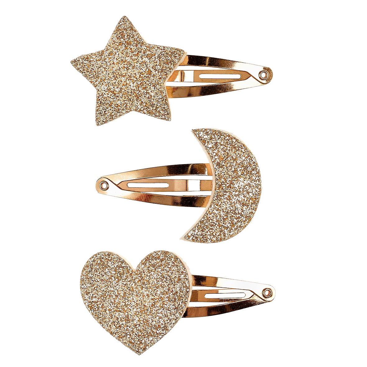 Hair clips Penelope star-moon-heart-Gold-1
