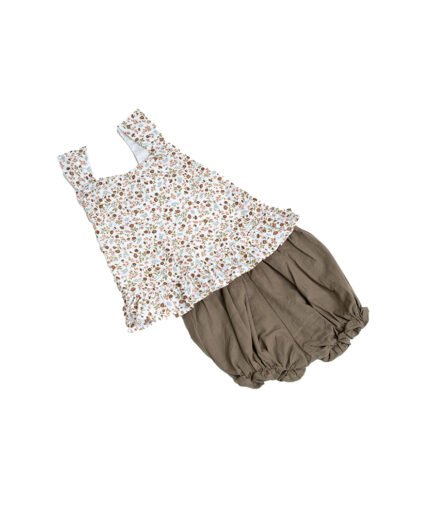 طقم أطفال أخضر زيتوني