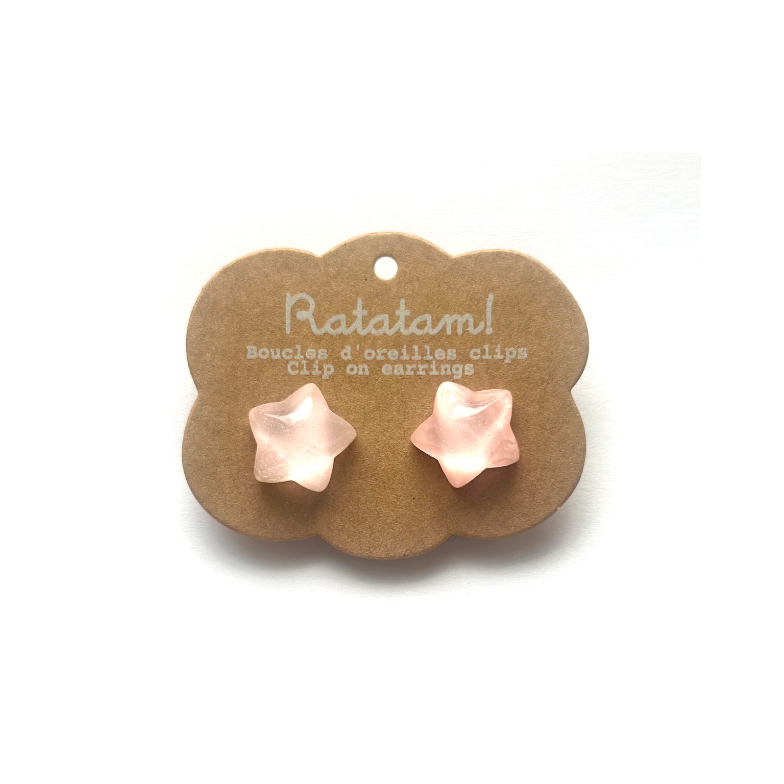Pair of Star Clip-on Earrings – Pink-2