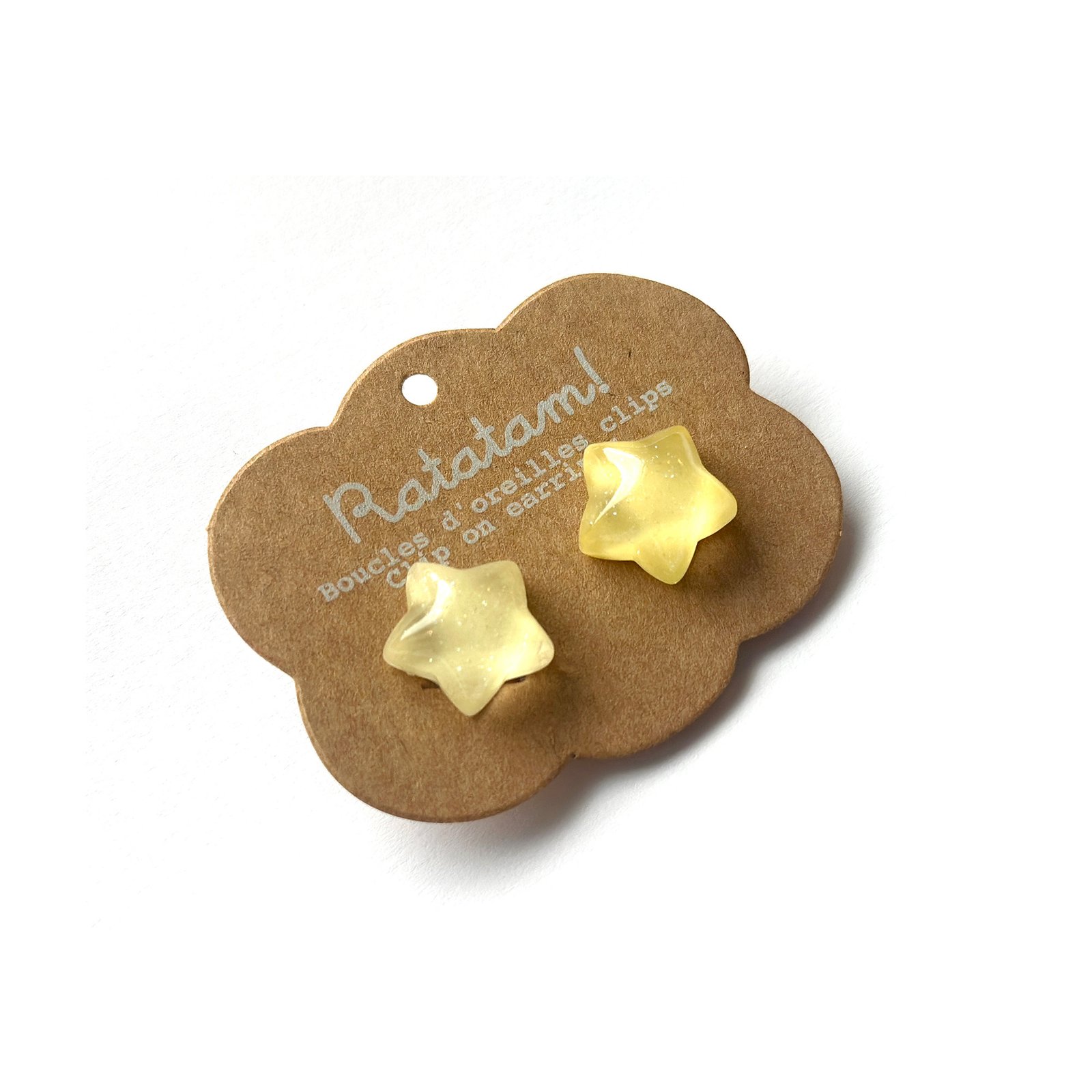 Pair of Star Clip-on Earrings – Yellow-1
