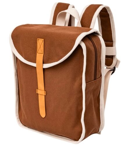 Recycled cotton backpack - Brown