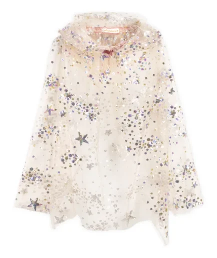 Sequin embroidered cape