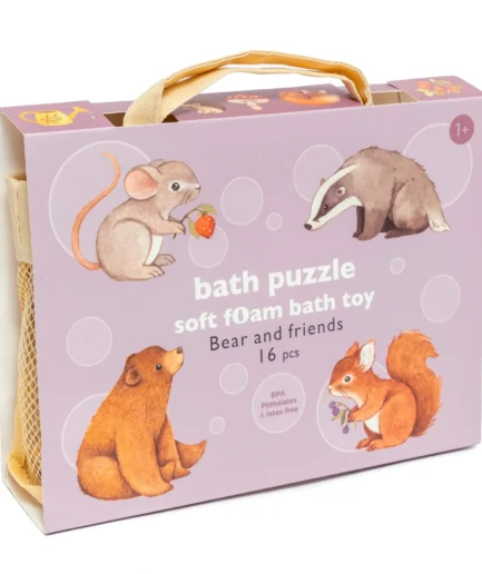 Soft foam bath puzzle bear and friends