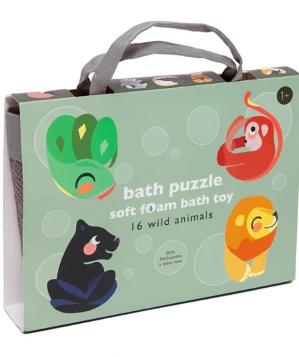 Soft foam bath puzzle wild animals