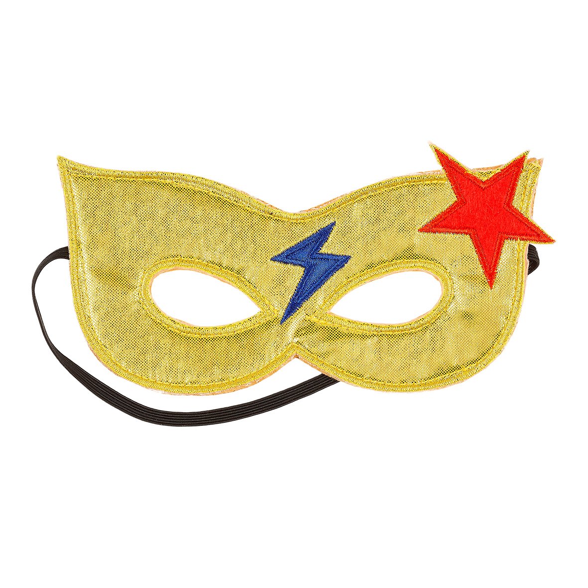 Super Hero girl mask-gold-1
