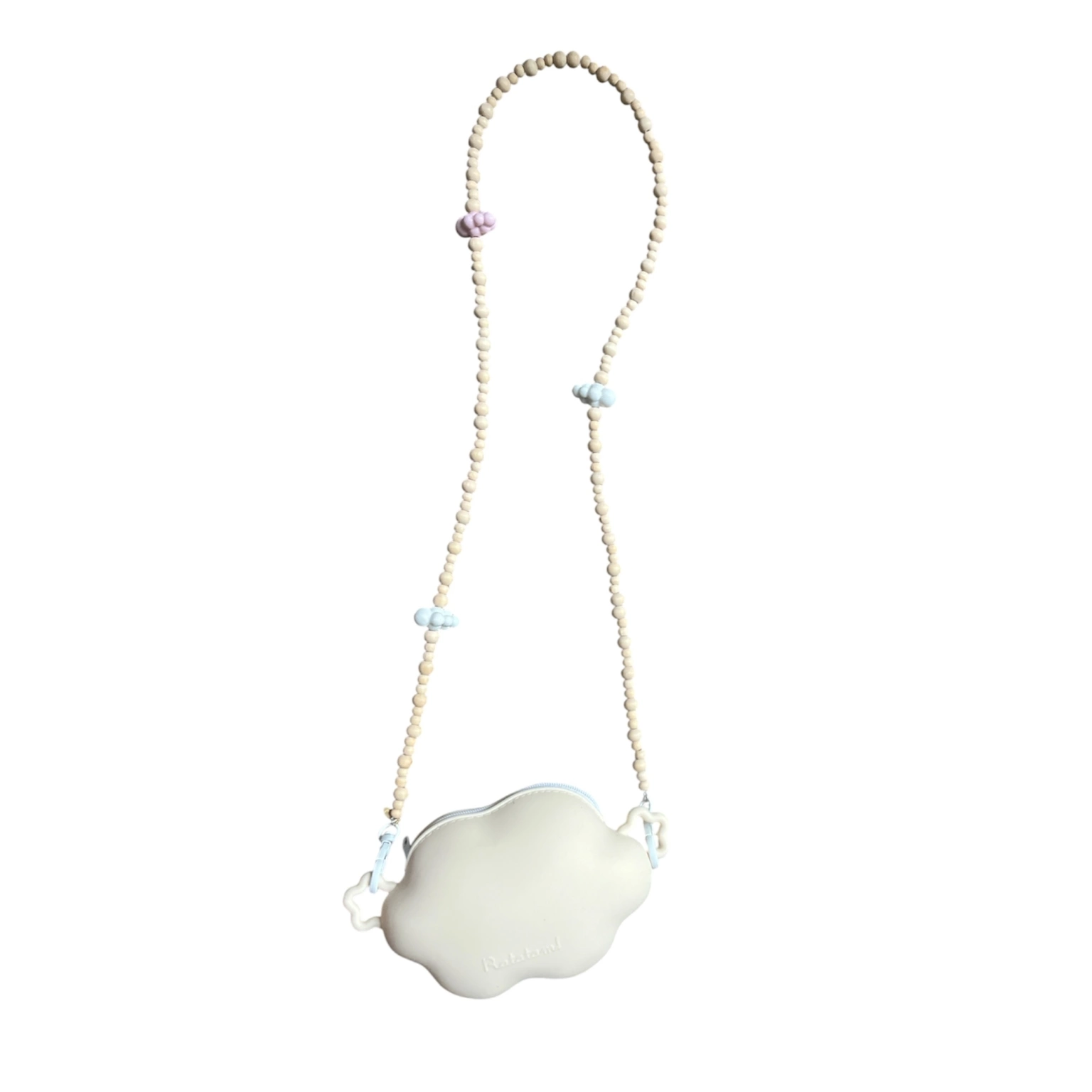 The Cloud Handbag with Jeweled Handle –Off White-1