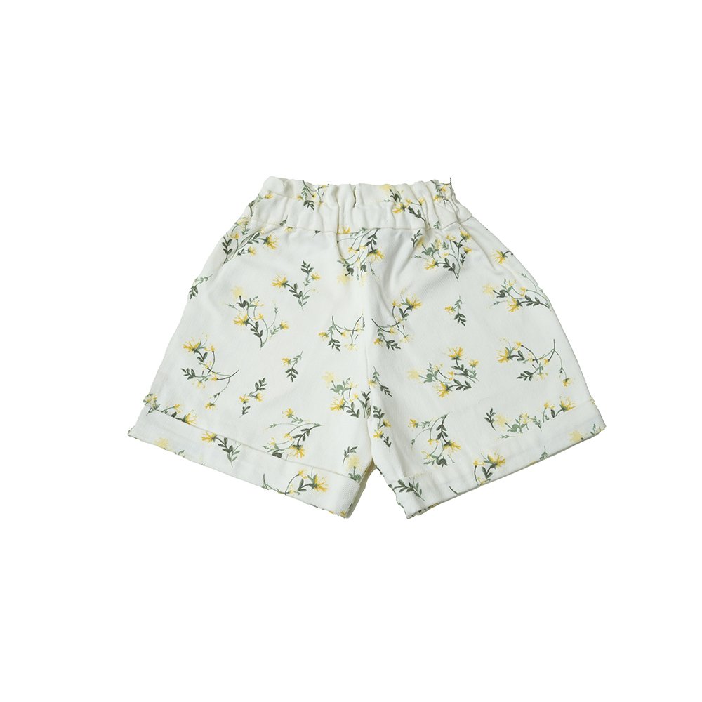 White Floral shorts-Multicolor-1jpg