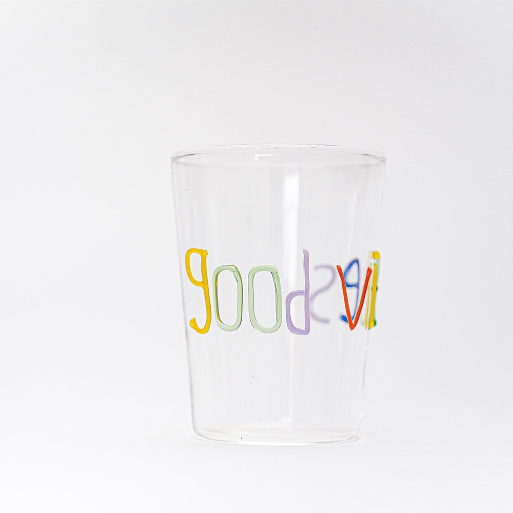 Good Vibes Glass cup-Multicolor-1