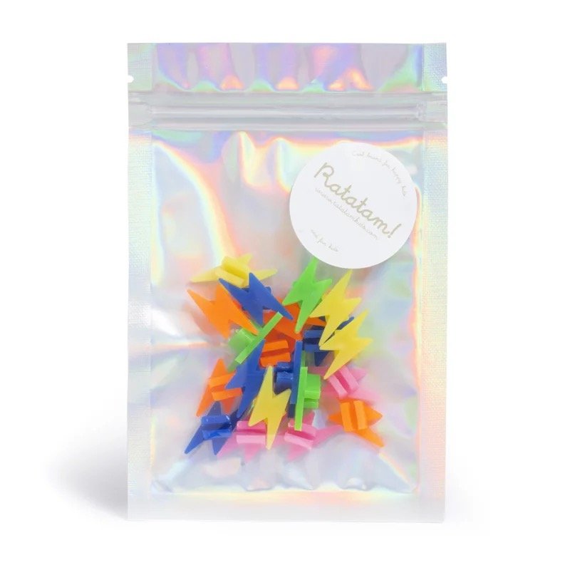 Lightning bolts bicycle wheel clip-Multicolor-2