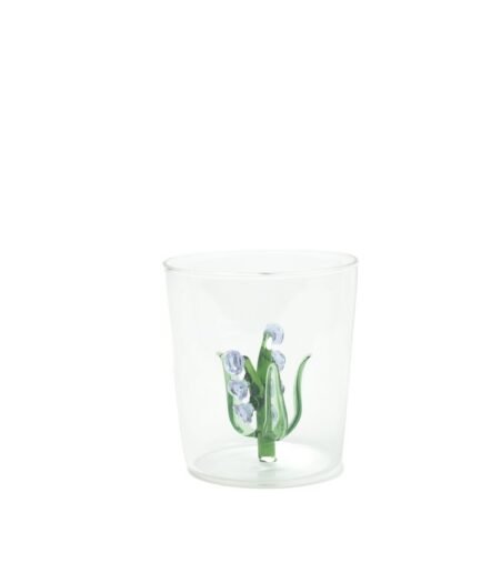 Lily of the Valley Glass Cup - Purple
