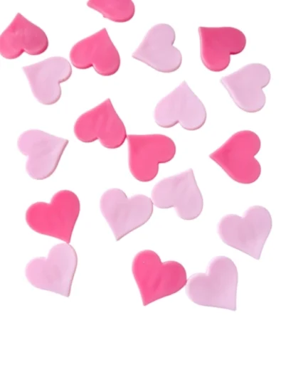 Pink hearts clip on bike wheels