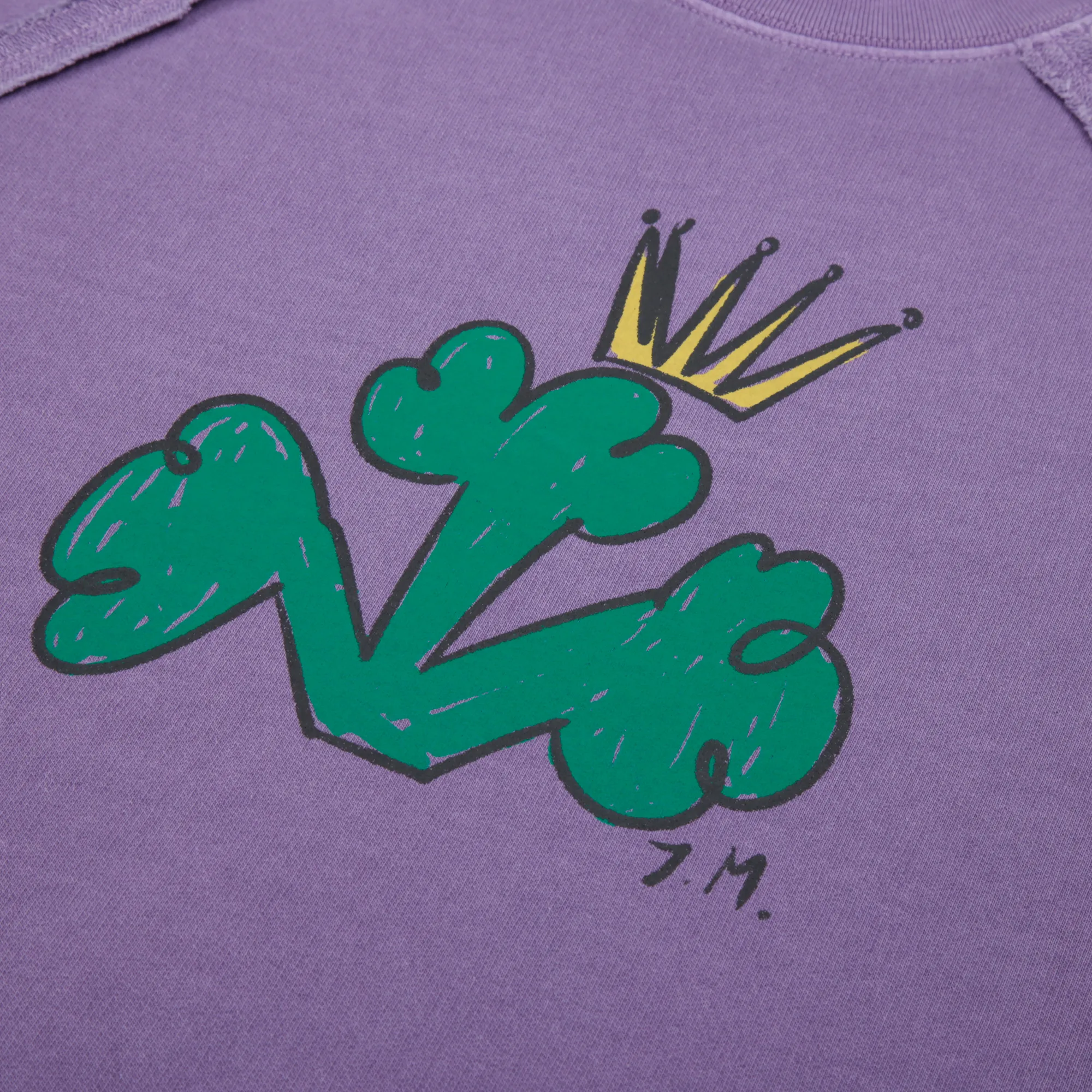 Broccoli Pigment Sweatshirt-Purple-5