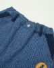 Broccoli Stripe Denim Shorts-Blue-4