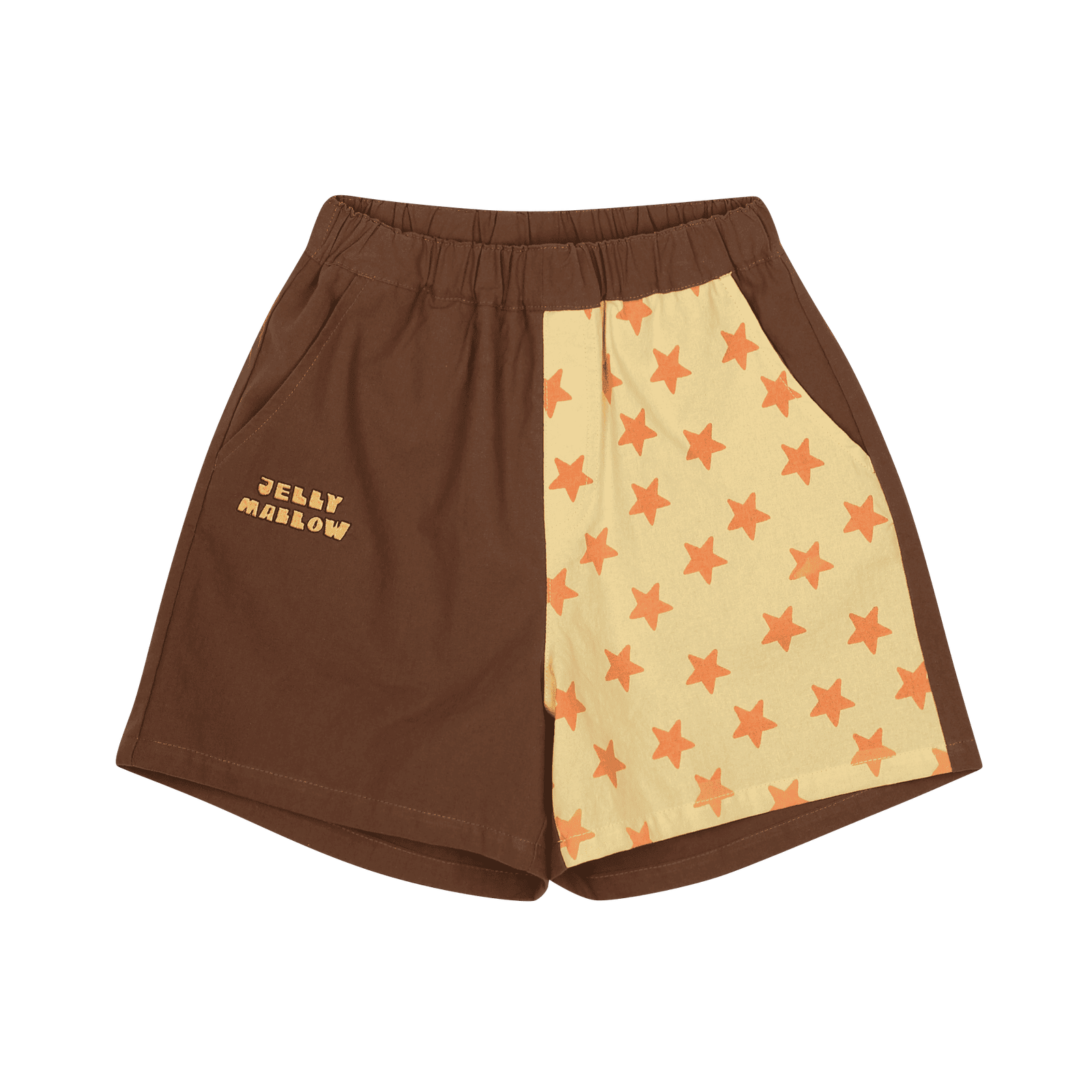 Star Pocket Shorts-Brown-1