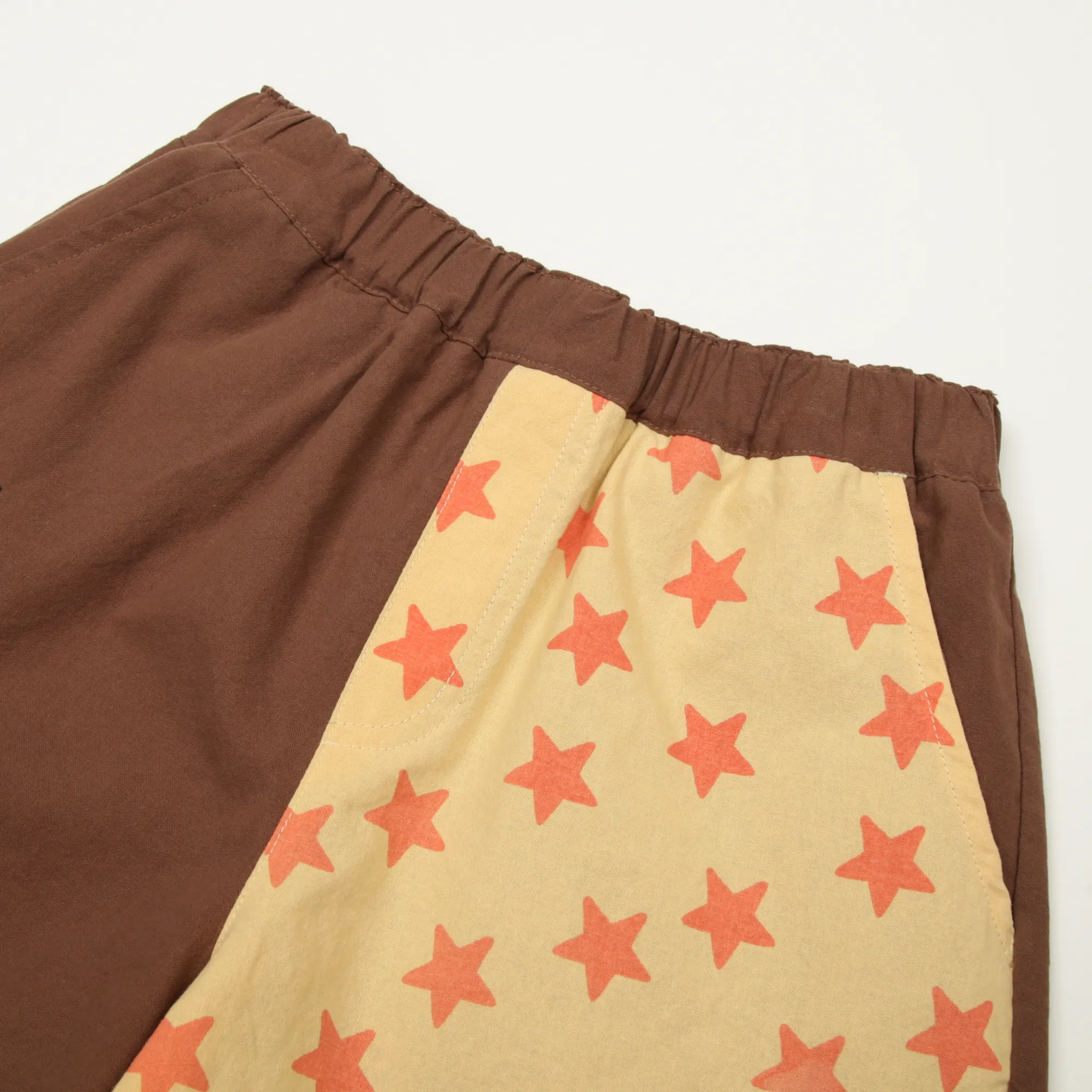Star Pocket Shorts-Brown-3